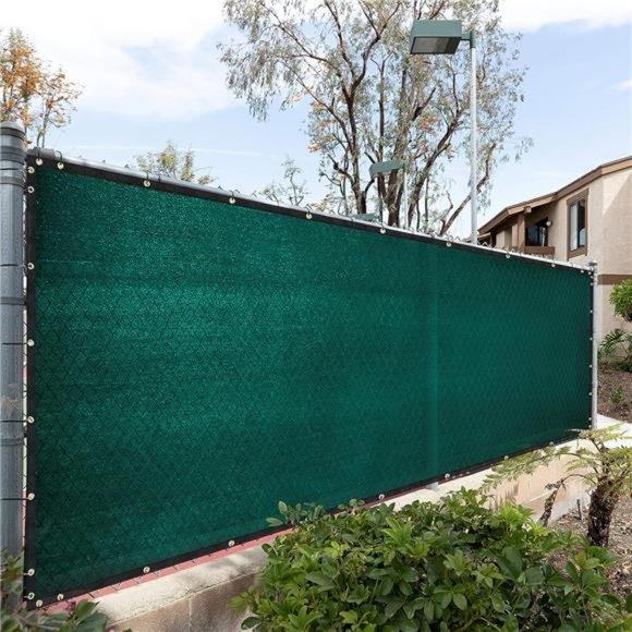 8' x 50' Green Fence Privacy Screen Cover Windscreen with Heavy Duty - Picture 1 of 6
